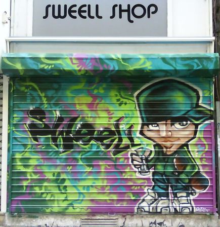 Graph du rideau du Sweel shop